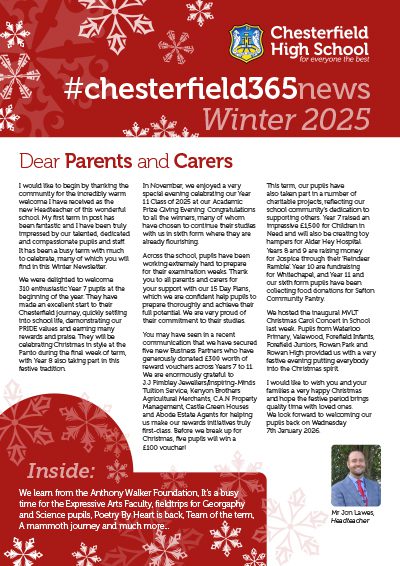 CHS Winter Newsletter 2025 cvr